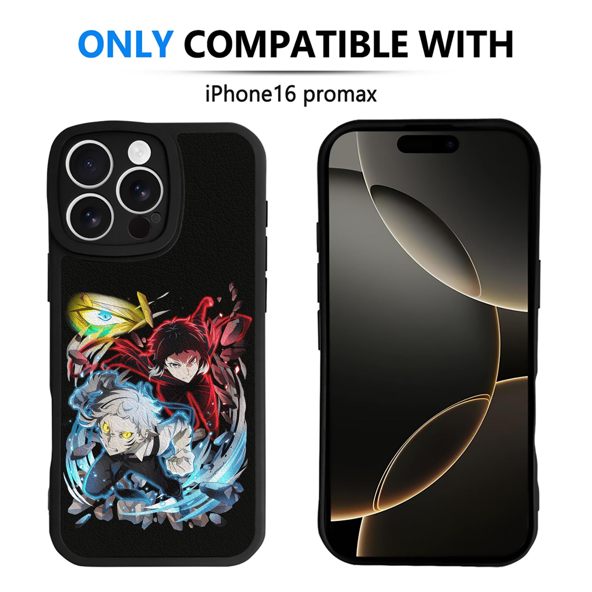 （画像用） 文豪ストレイドッグス Bungo Stray Dogs 【iPhone 16シリーズ対応】シリコンスマホケース（レザー調） 材質：シリコン